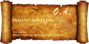 Oppitz Achilles névjegykártya